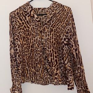 Vintage Leopard Button Down- Bought in Amsterdam